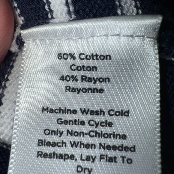 Talbots Striped Knit Zip Front Jacket - Picture 7 of 8